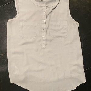Sleeveless Button-Down Blouse